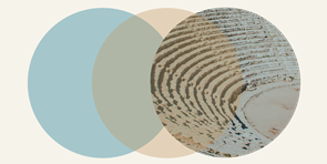 Steps of an amphitheatre and overlapping circles