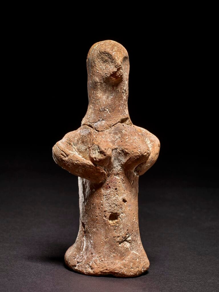 A Judean Pillar Figurine with a pinched clay head